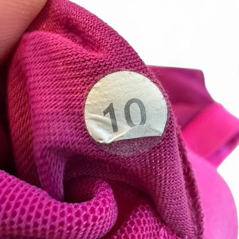 Lululemon Flow Y Bra IV Size 10 - Fuchsia Pink Mesh Y-Back Yoga Top